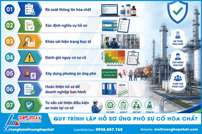 Quy trình thực hiện hồ sơ ứng phó sự cố hóa chất