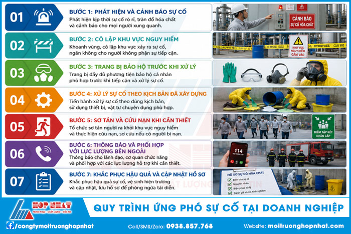 Quy trình ứng phó sự cố hóa chất tại doanh nghiệp