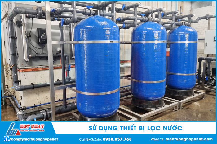 Sử dụng thiết bị lọc nước