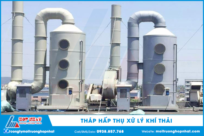 Tháp hấp thụ xử lý khí thải
