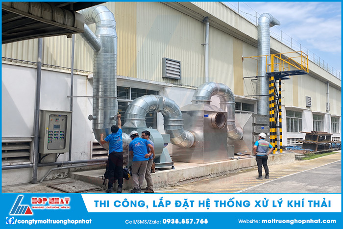 Thi công, lắp đặt hệ thống xử lý khí thải