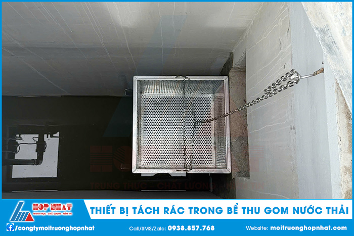 Thiết bị tách rác trong bể thu gom nước thải