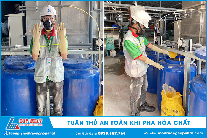 Tuân thủ nguyên tắc an toàn trong quá trình pha hóa chất