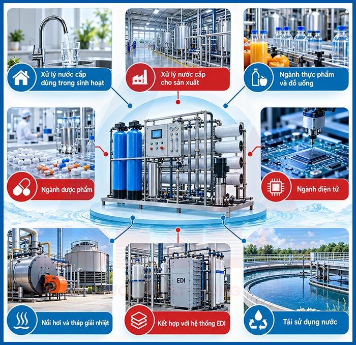Ứng dụng của hệ thống lọc nước RO