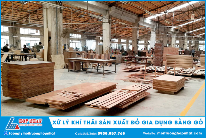 Xử lý khí thải sản xuất đồ gia dụng bằng gỗ