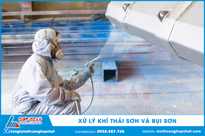 Làm thế nào để xử lý khí thải và bụi sơn?