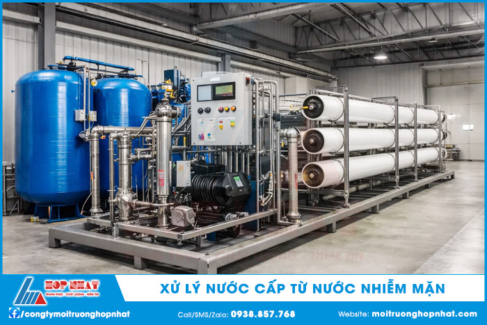 Xử lý nước cấp từ nước nhiễm mặn