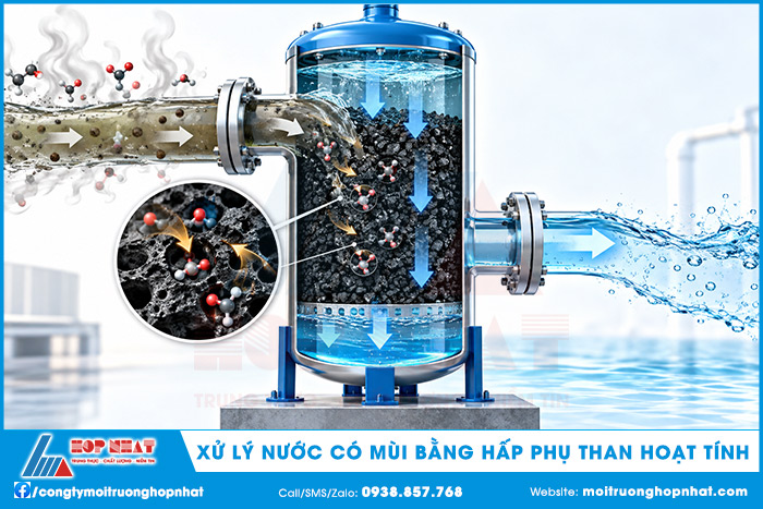 Xử lý nước có mùi bằng phương pháp hấp phụ than hoạt tính