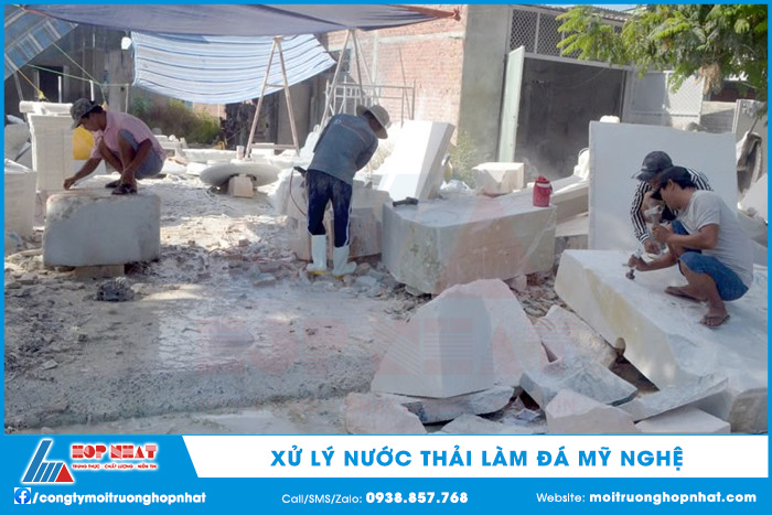 Xử lý nước thải làm đá mỹ nghệ - Công ty Môi trường Hợp Nhất