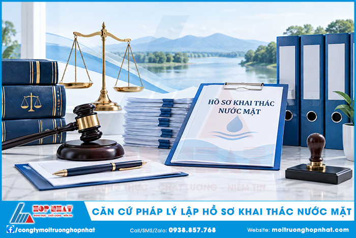 Căn cứ pháp lý lập hồ sơ khai thác nước mặt