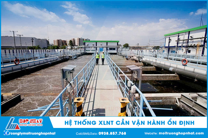 Hệ thống XLNT cần vận hành ổn định