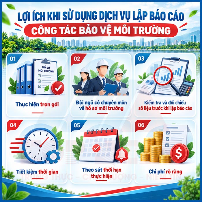 Lợi ích khi sử dụng dịch vụ lập báo cáo công tác bảo vệ môi trường