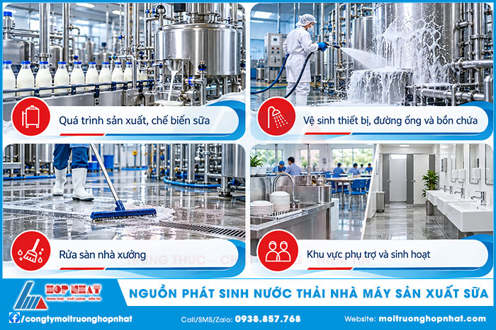 Nguồn phát sinh nhà máy sản xuất, chế biến sữa