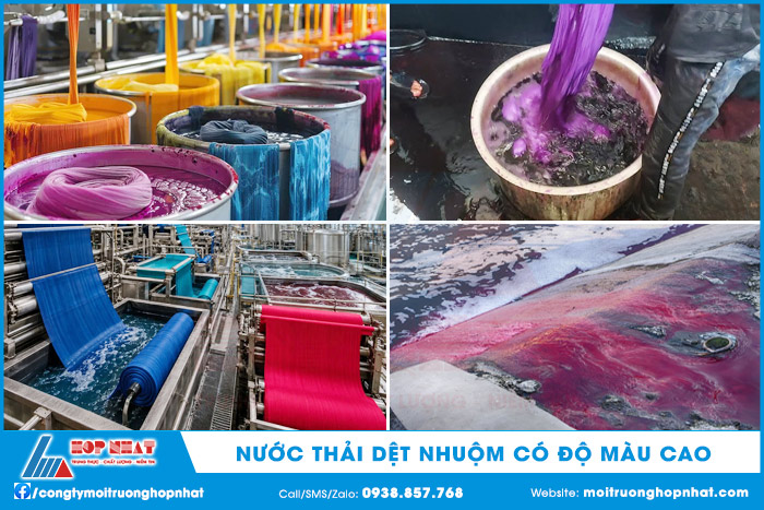 Nước thải dệt nhuộm có độ màu cao