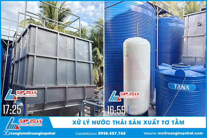 Xử lý nước thải sản xuất tơ tằm
